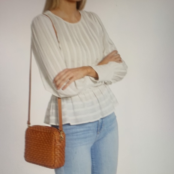 - Clare V. Midi Sac Woven Leather Crossbody - Picture 8 of 17